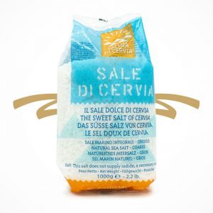 Sale di Cervia, grobes Meersalz 300g im Jutesack, perfekt zum Würzen für Fleisch und Fisch