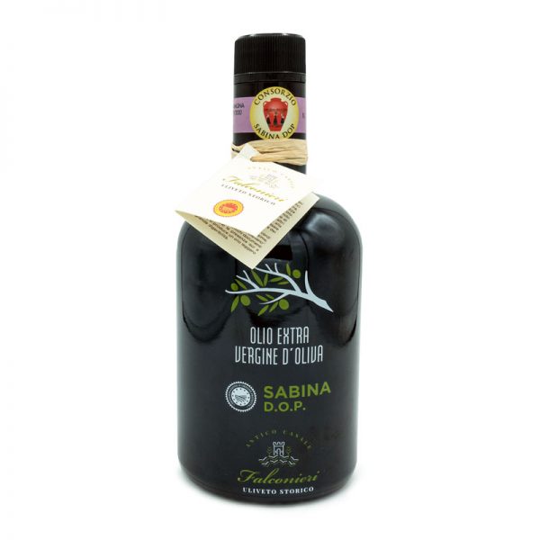 Geschenkkarton Olivenöl D.O.P. Falconieri - das Olivenöl aus der ersten Kaltpressung wird von Oliven aus eigenem Anbau der Familie Marchesi hergestellt