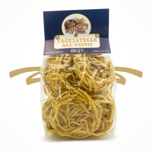 Tagliatelle - Feinste Pasta aus Hartweizengrieß und Ei von Antico Pastifico Umbro, wird nach handwerklicher Tradition und ursprünglicher Rezeptur hergestellt.