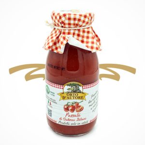 Die Passata di Datterini Italiani wird aus 100% italienischen, sonnengereiften Datterino- Tomaten hergestellt und mit Meersalz verfeinert
